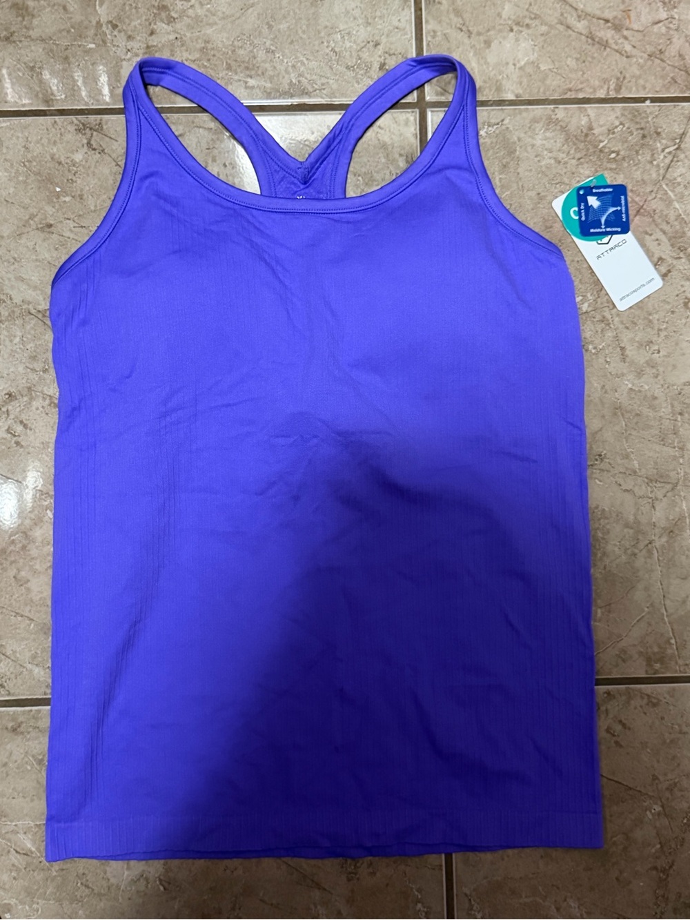 NWT Attraco Purple Racerback Tank Top